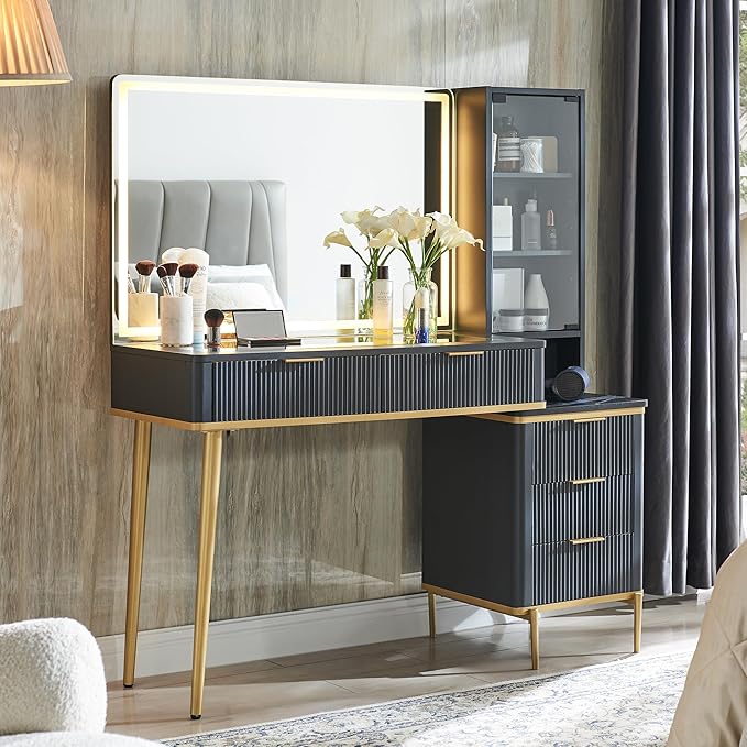 Luxury HD Işıklı Modern Makyaj Masası -Renk Çeşitleri İle